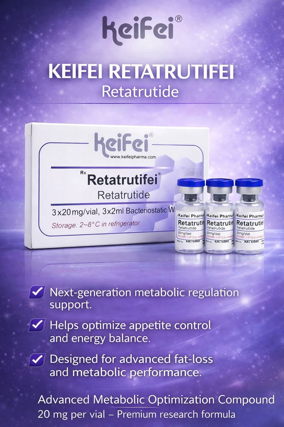Keifei - Retatrutide - Retatrutifei 60mg Vial