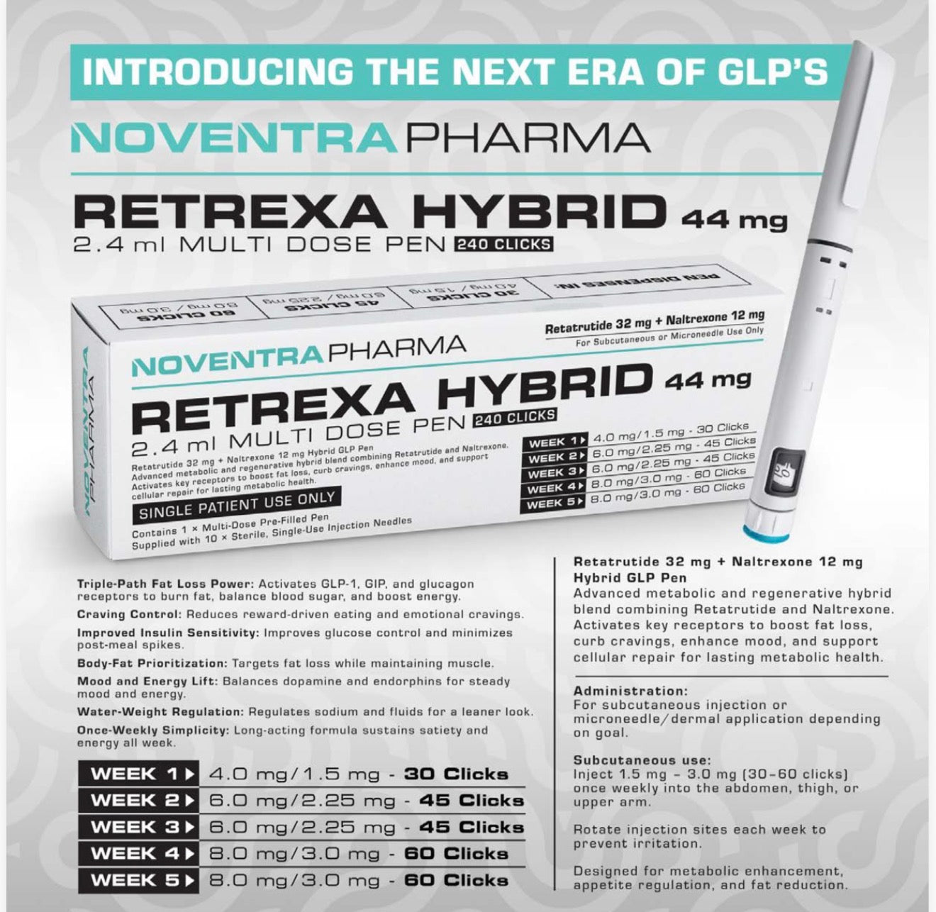 NoventraPharma Retrexa Hybrid Pen 44mg