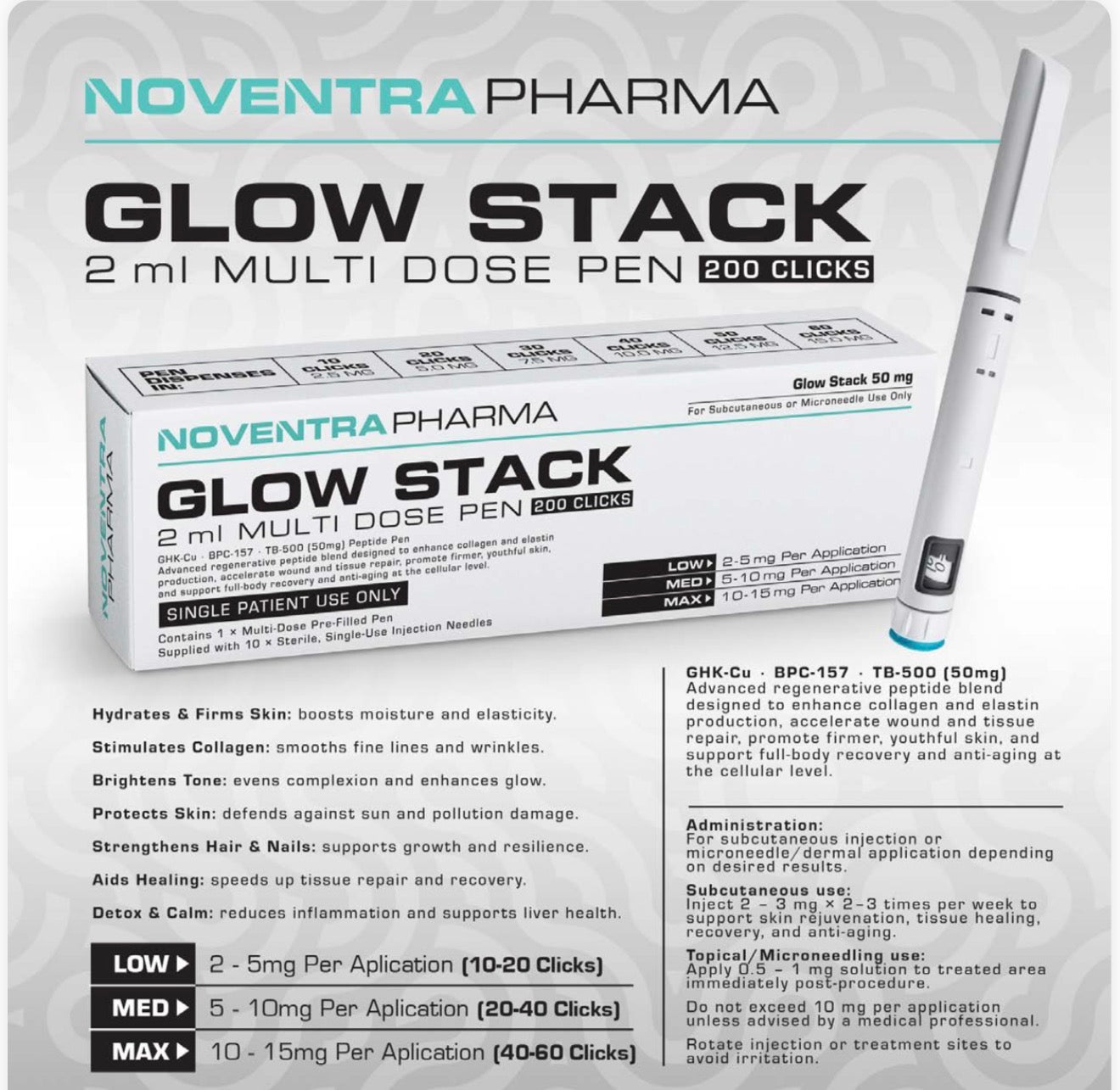 NoventraPharma Glow Stack Pen 50mg