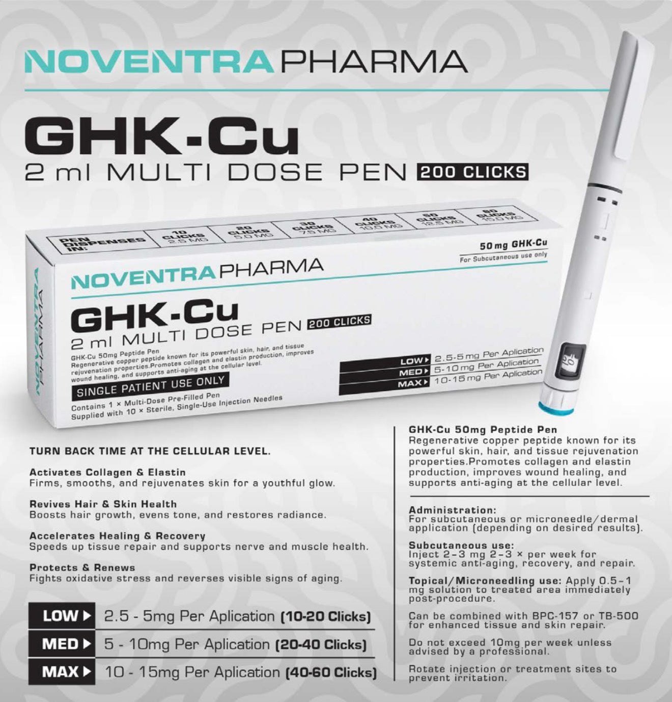 NoventraPharma GHK-Cu 50mg Pen