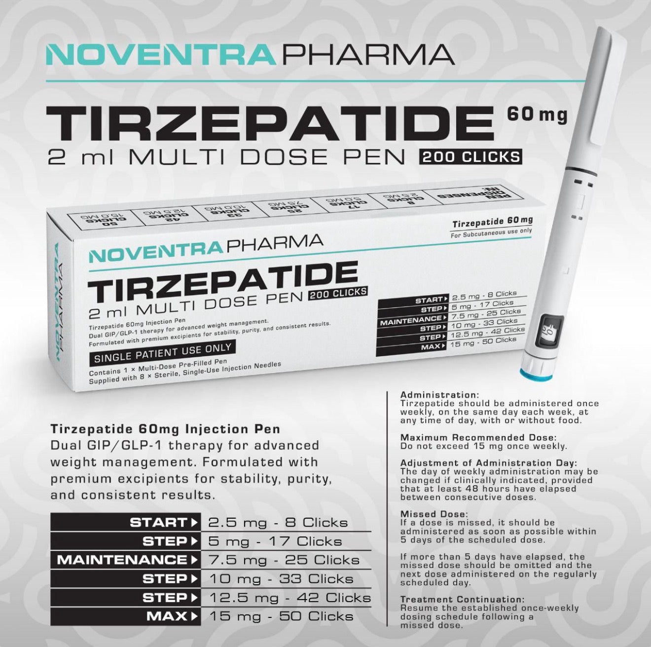 NoventraPharma Tirzepatide Pen 60mg