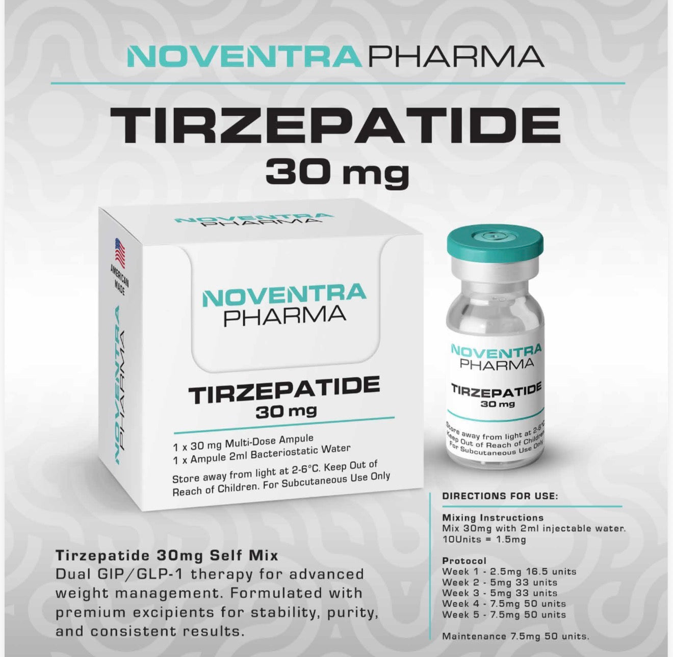 NoventraPharma - Tirzepatide 30mg Vial