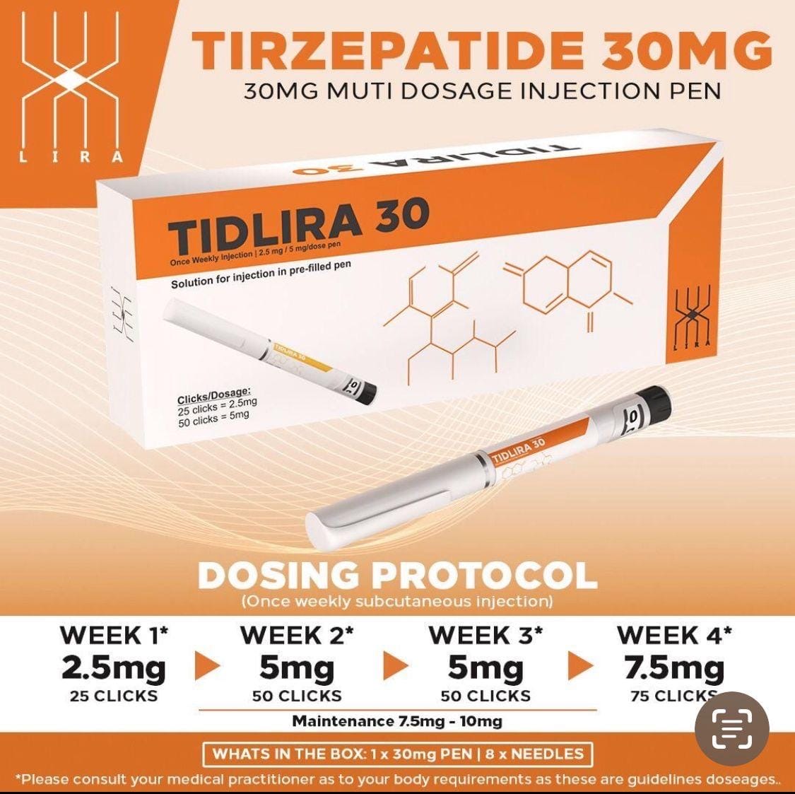 UPA - Tidlira(Tirzepatide) Pen 30mg