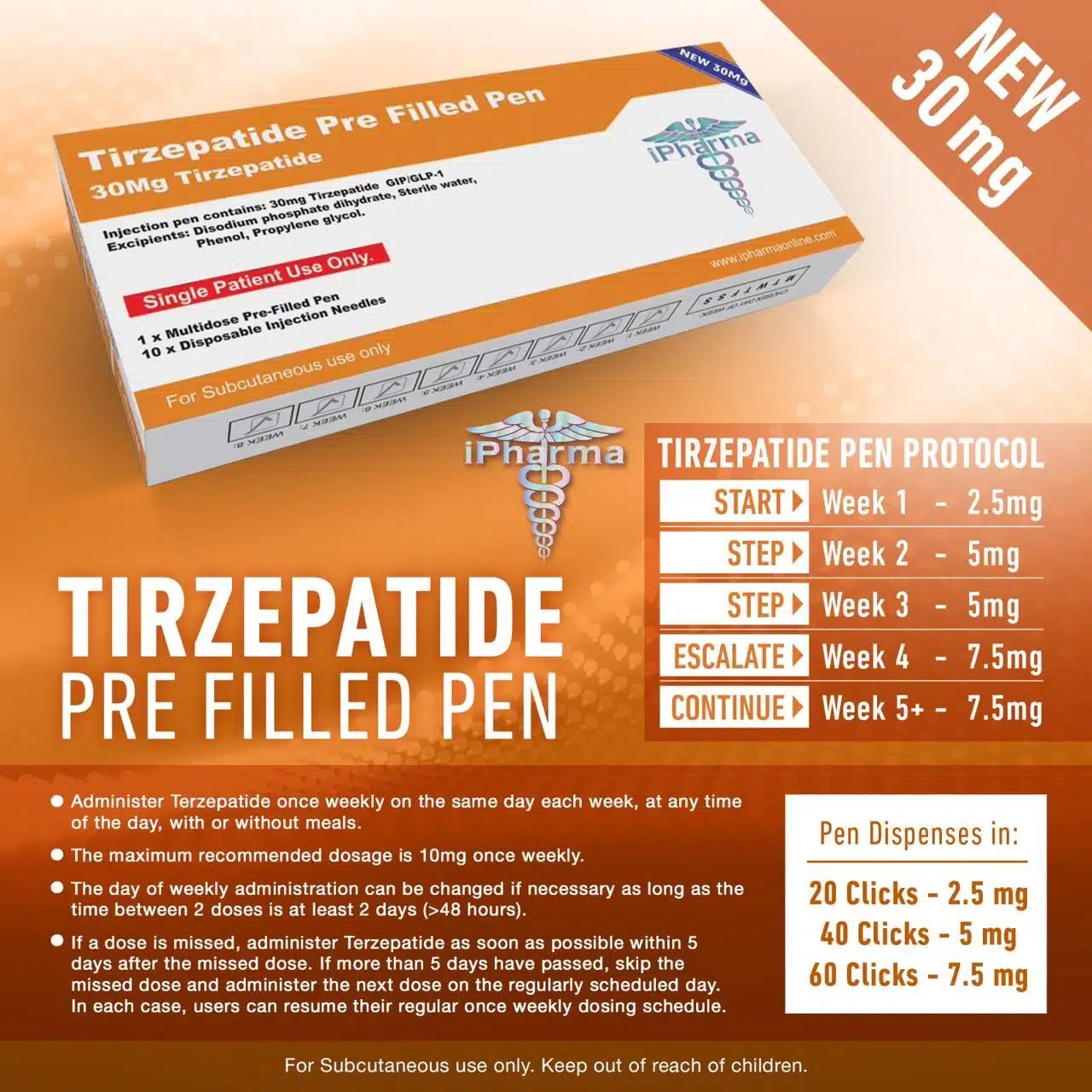 iPharma - Tirzepatide Pen - Mounjaro 30mg